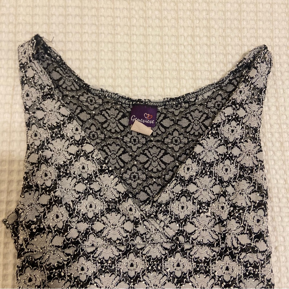 Black and White Lace Top